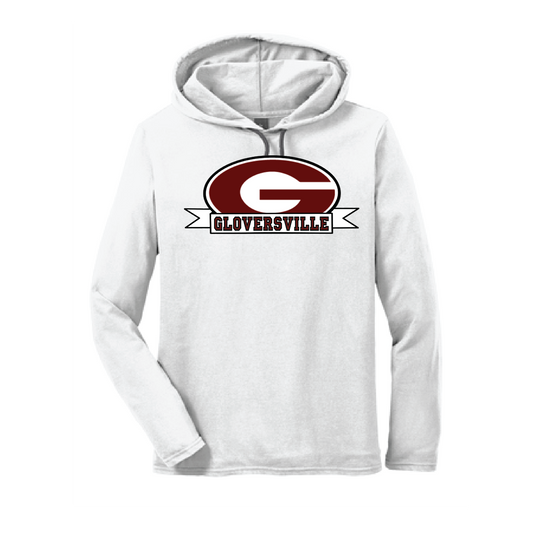 100% Ring Spun Gloversville Cotton Long Sleeve Hooded T-Shirt